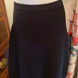 NWOT CABI Amelie black textured A-line skirt
